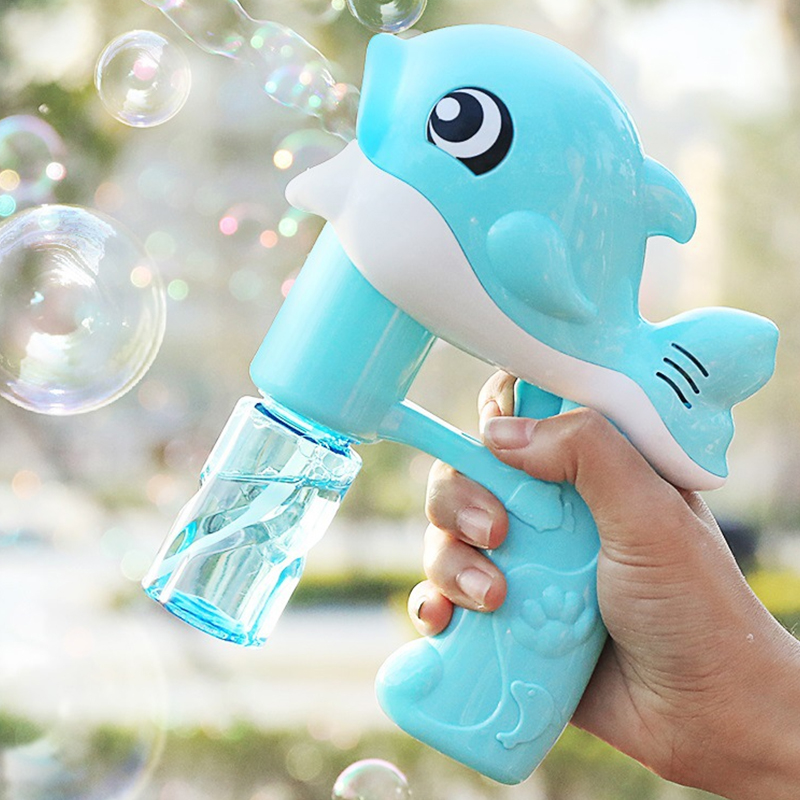 Fully Automatic Whale Bubble Gun Toy holds Music, Light - Bubble Outdoor Must-have - Safe for Ages 2+