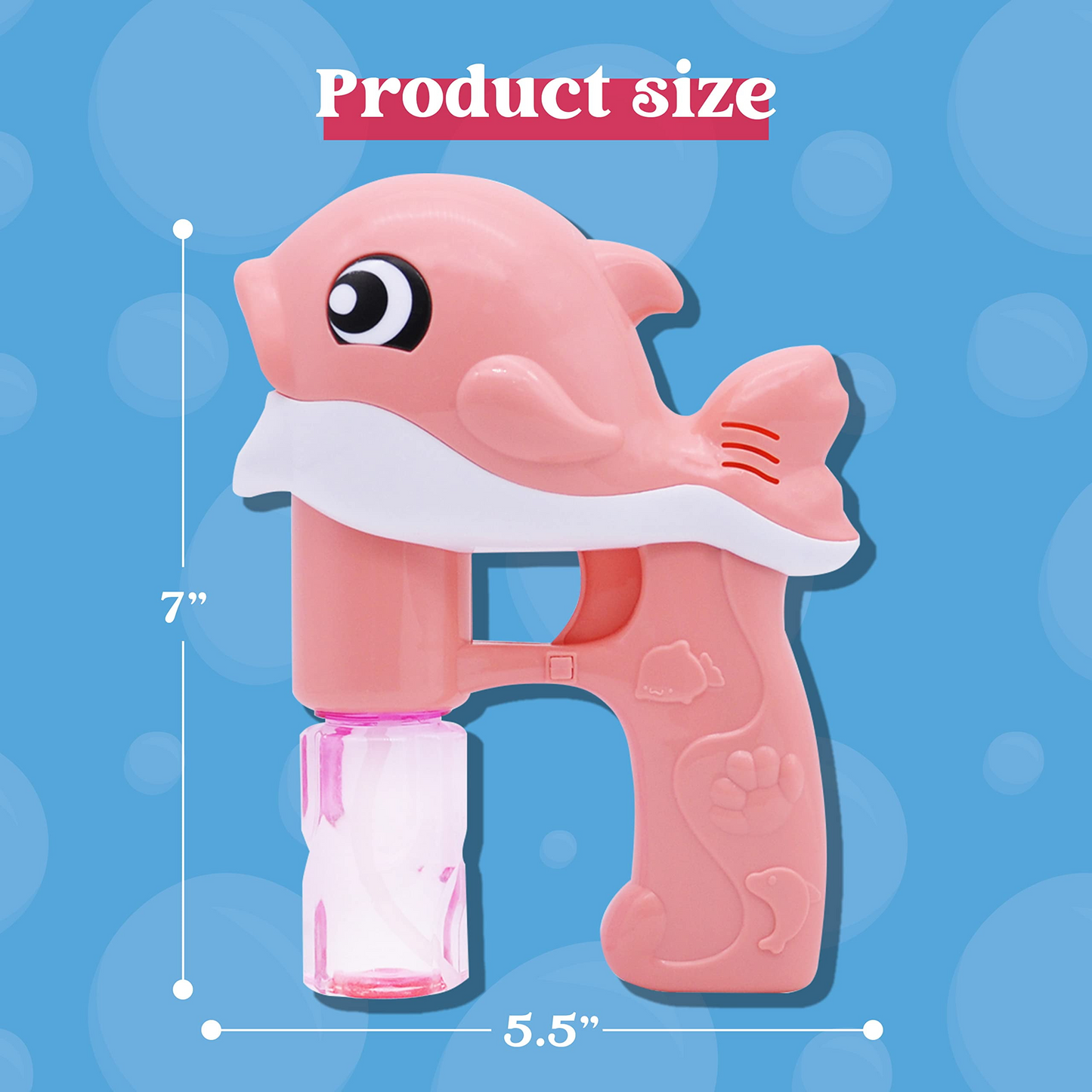 Fully Automatic Whale Bubble Gun Toy holds Music, Light - Bubble Outdoor Must-have - Safe for Ages 2+