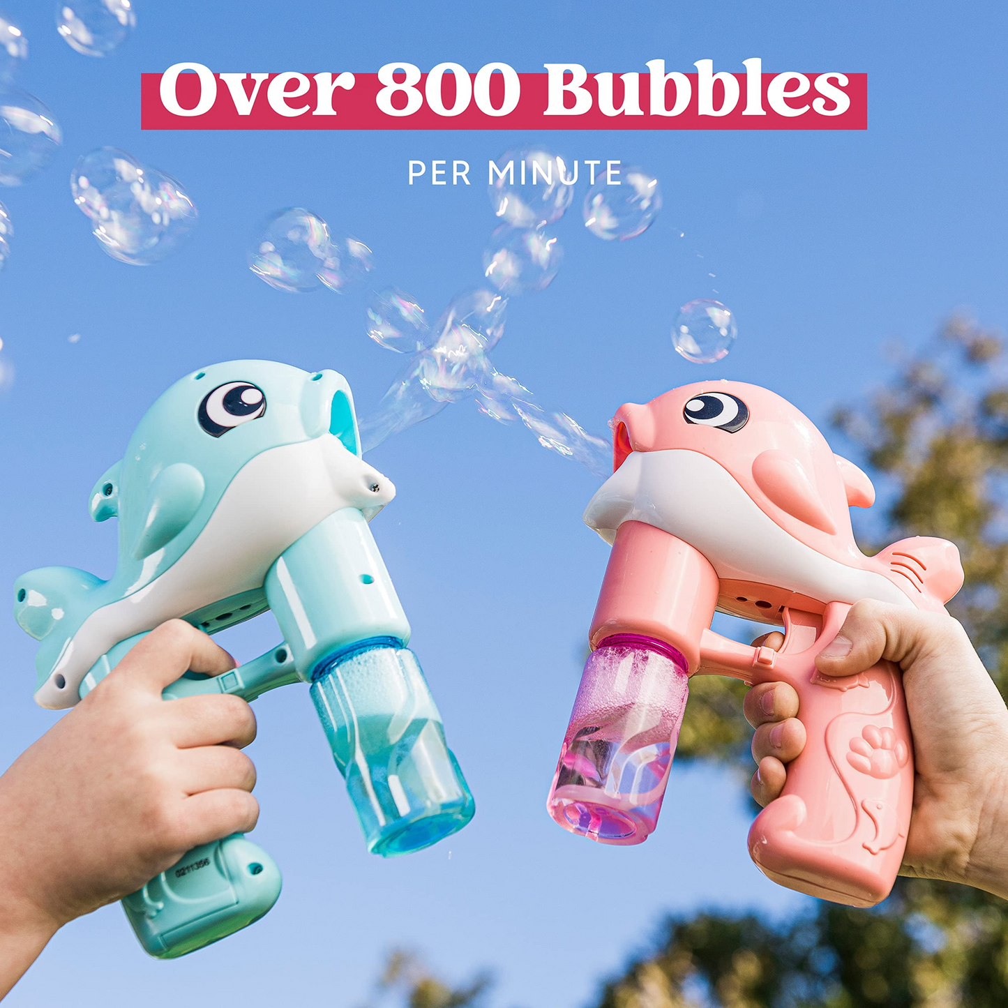 Fully Automatic Whale Bubble Gun Toy holds Music, Light - Bubble Outdoor Must-have - Safe for Ages 2+