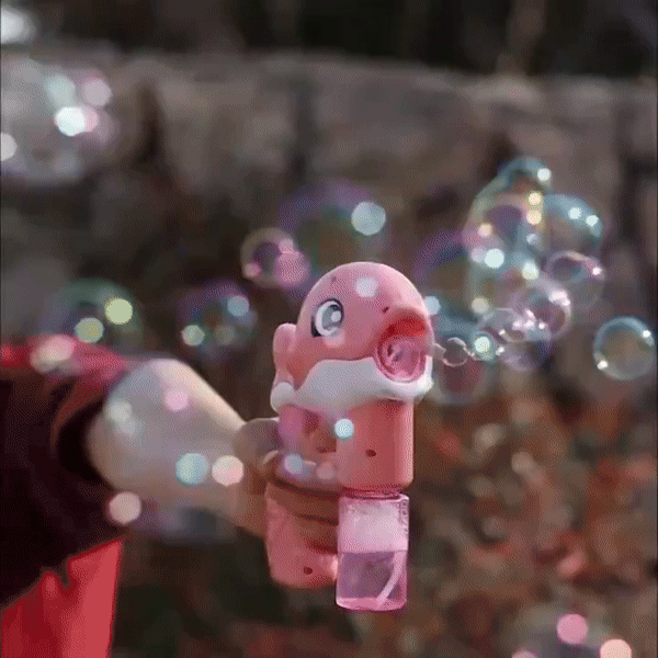 Fully Automatic Whale Bubble Gun Toy holds Music, Light - Bubble Outdoor Must-have - Safe for Ages 2+