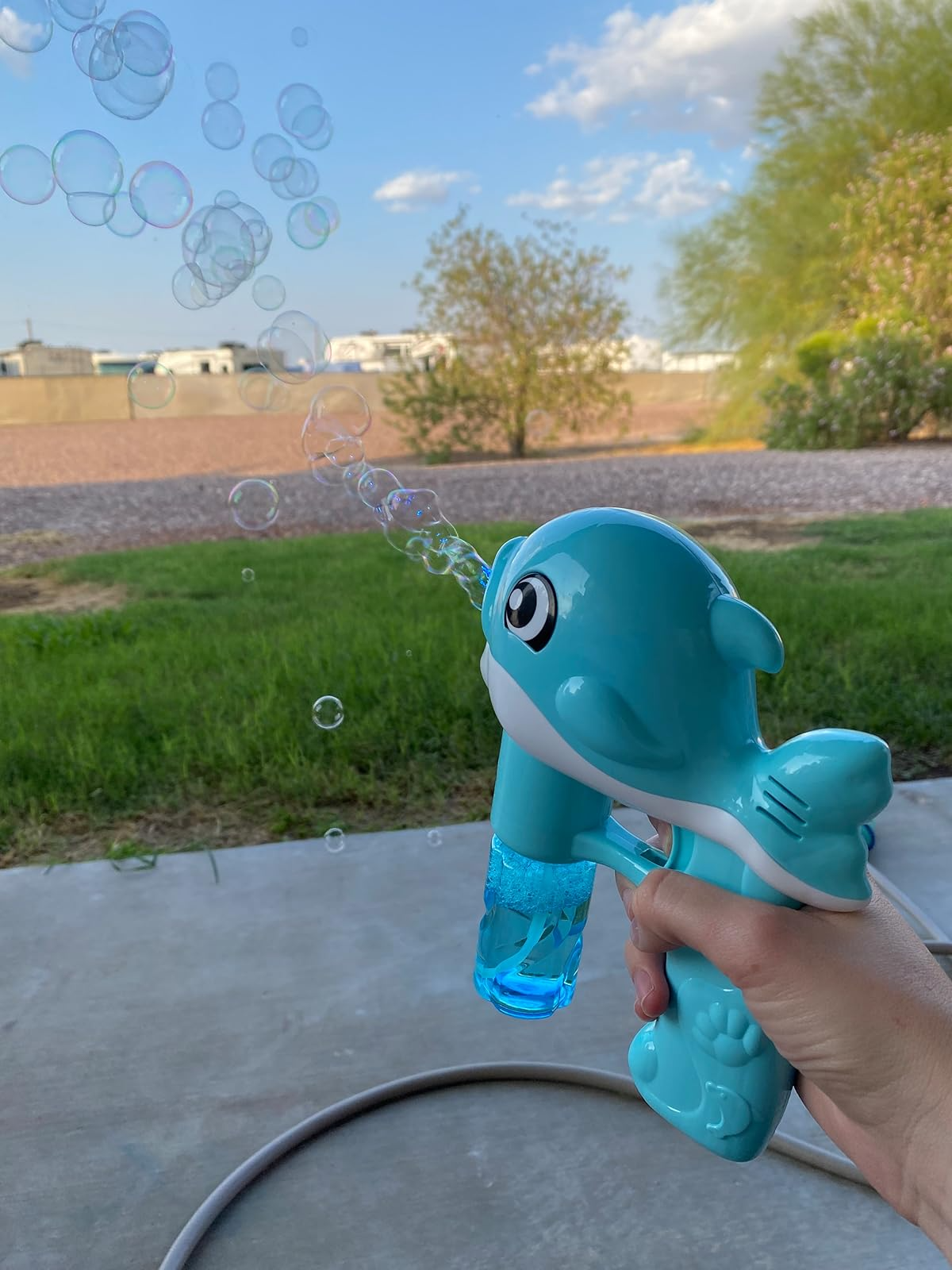 Fully Automatic Whale Bubble Gun Toy holds Music, Light - Bubble Outdoor Must-have - Safe for Ages 2+