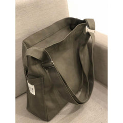 Handmade Brown Canvas Shoulder Bag