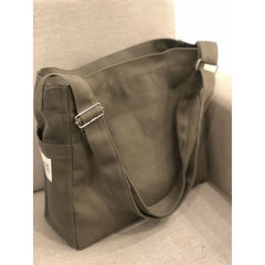 Handmade Brown Canvas Shoulder Bag