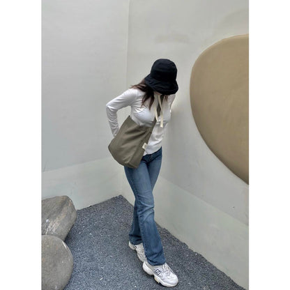 Handmade Brown Canvas Shoulder Bag