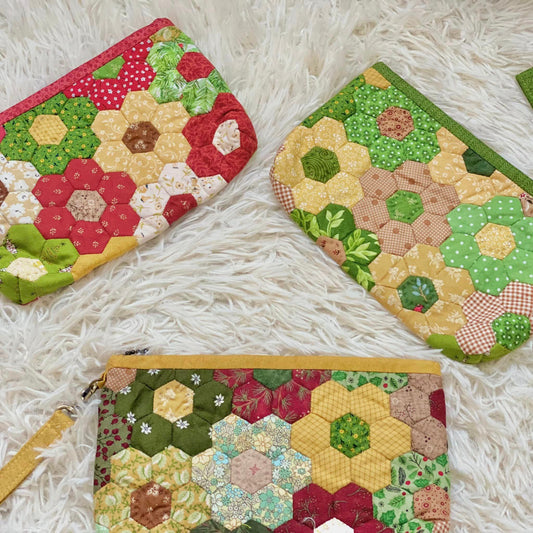 Handmade Leather Wallet with Exquisite Fabric Patchwork
