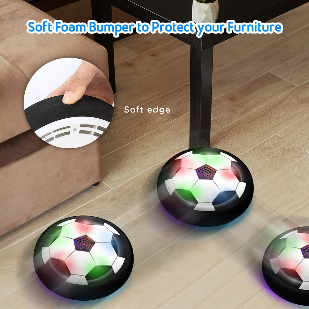 Hover Soccer Ball with Colorful LED Lights, Durable Materials and Battery Operation, Safe for Ages 3+