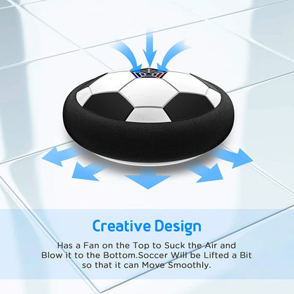 Hover Soccer Ball with Colorful LED Lights, Durable Materials and Battery Operation, Safe for Ages 3+