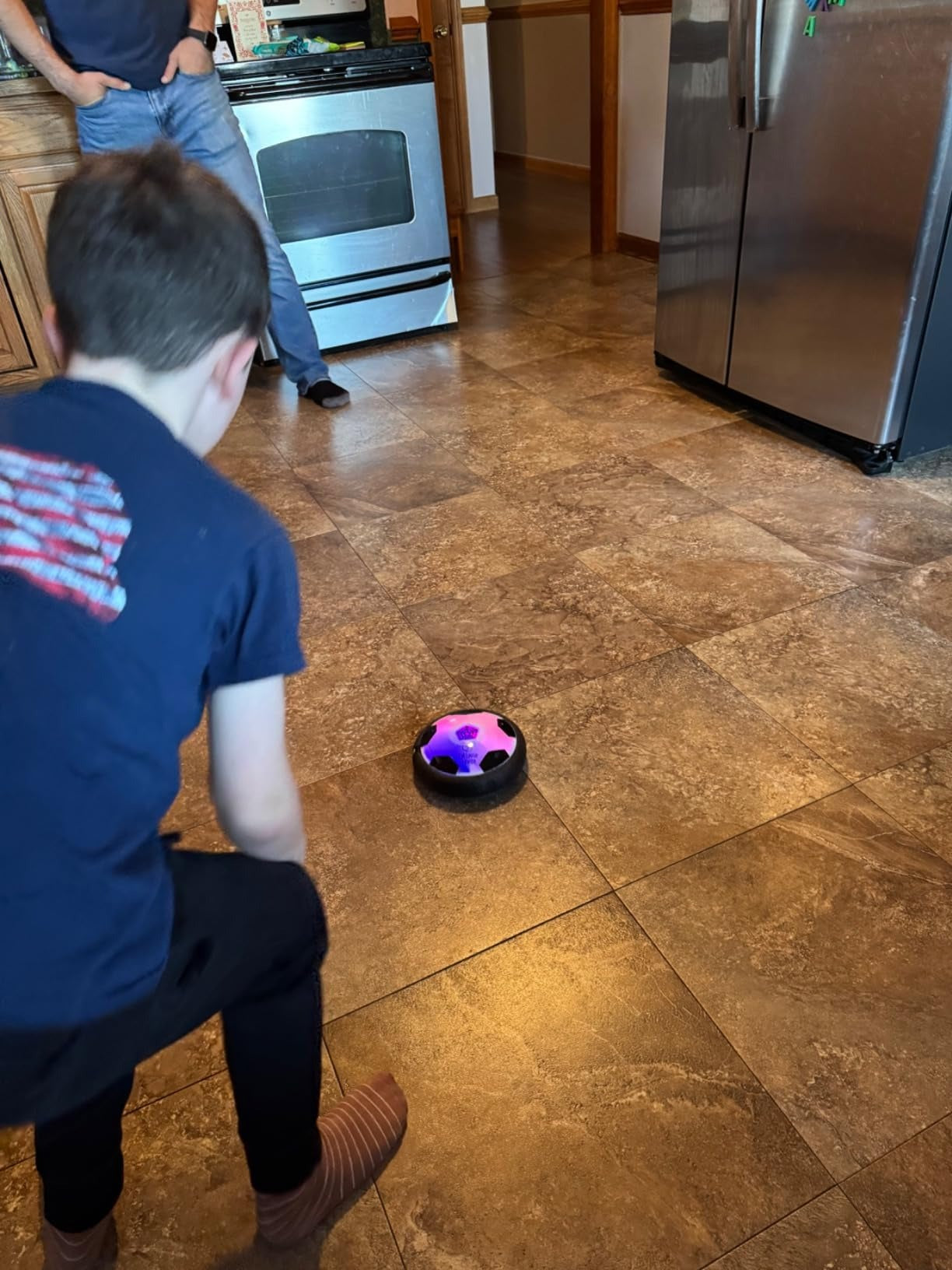 Hover Soccer Ball with Colorful LED Lights, Durable Materials and Battery Operation, Safe for Ages 3+