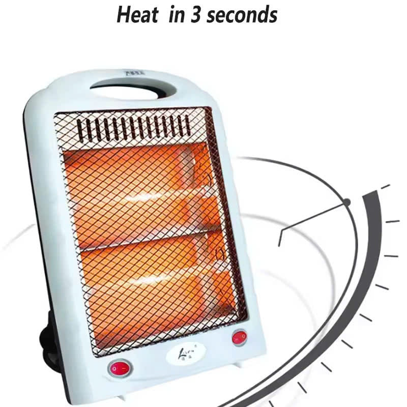 Infrared Quartz Space Heater – 300W, 600W Portable Electric Radiant Halogen Heater with Safe Materials
