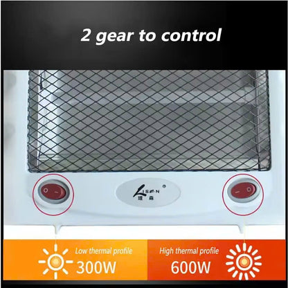 Infrared Quartz Space Heater – 300W, 600W Portable Electric Radiant Halogen Heater with Safe Materials
