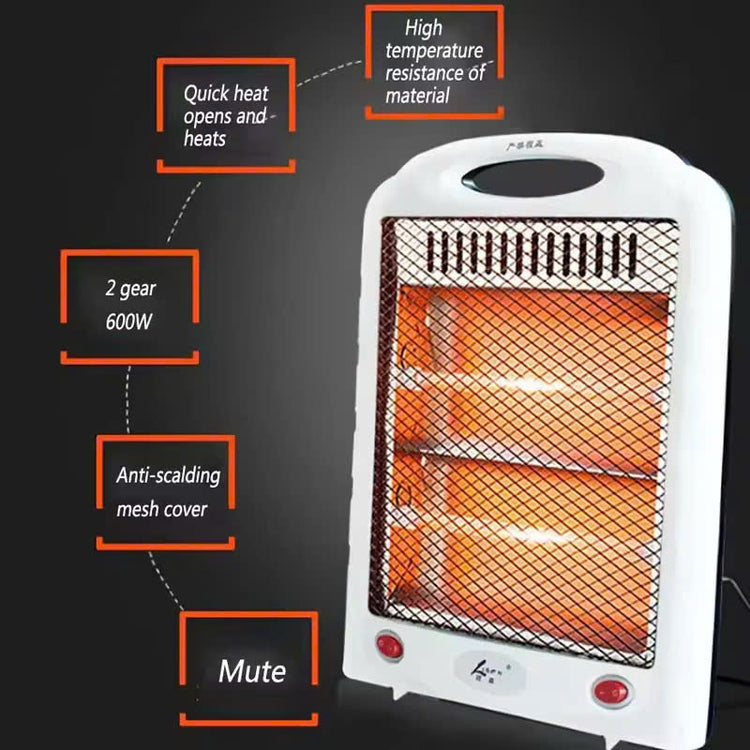 Infrared Quartz Space Heater – 300W, 600W Portable Electric Radiant Halogen Heater with Safe Materials