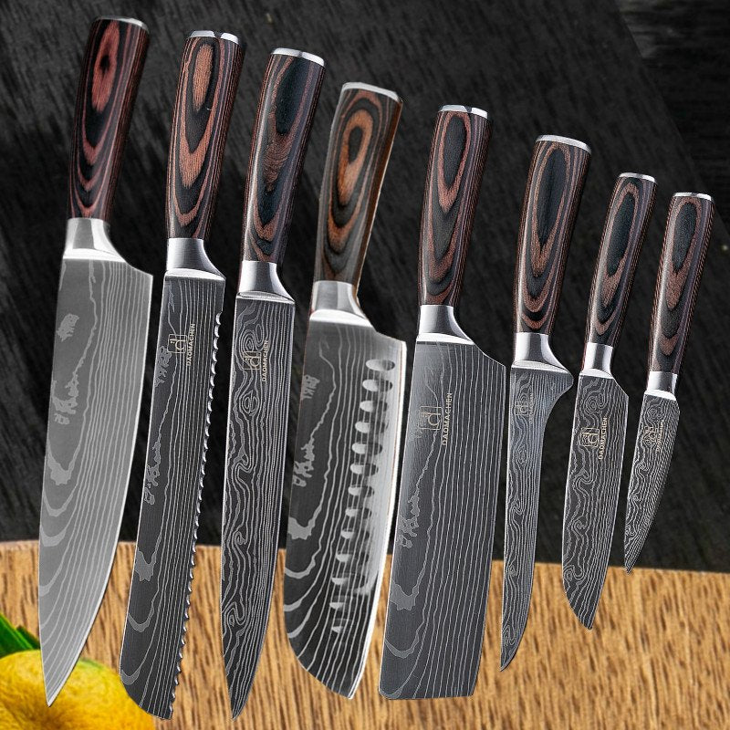 Japanese Chef Knives, Professional Kitchen Knife Set, Stainless Steel Professional Chef Knife Set
