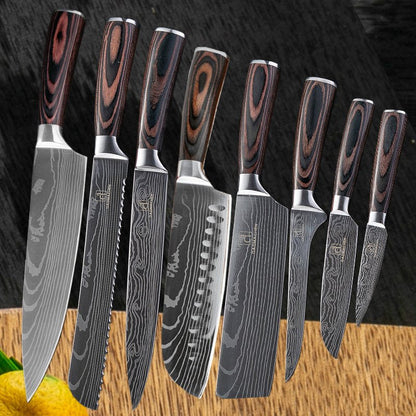 Japanese Chef Knives, Professional Kitchen Knife Set, Stainless Steel Professional Chef Knife Set