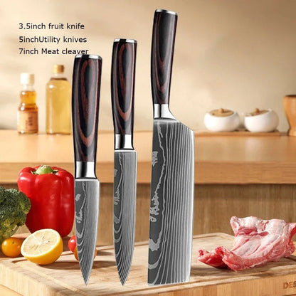 Japanese Chef Knives, Professional Kitchen Knife Set, Stainless Steel Professional Chef Knife Set