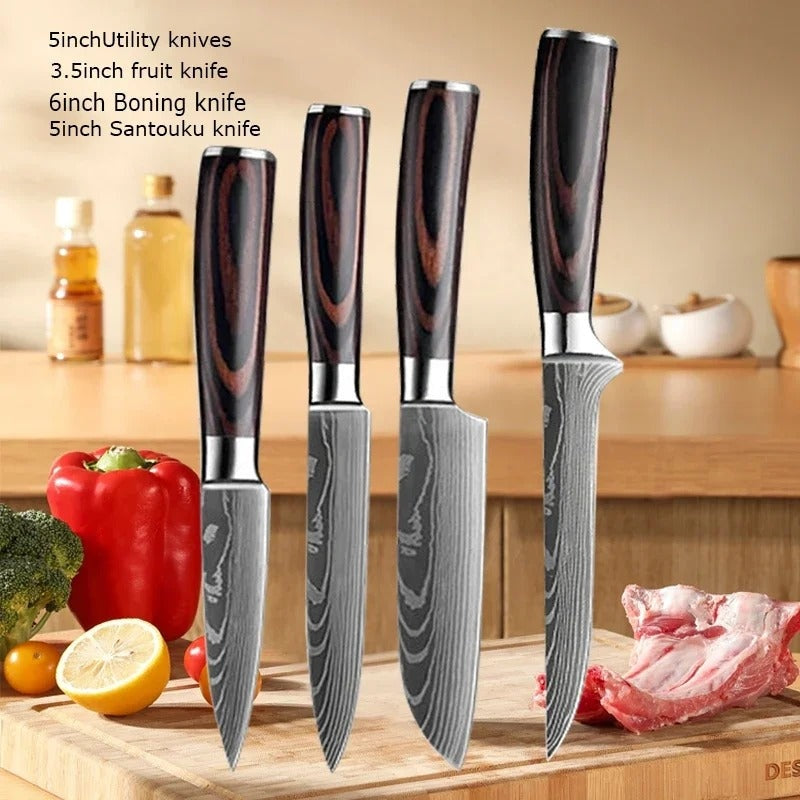 Japanese Chef Knives, Professional Kitchen Knife Set, Stainless Steel Professional Chef Knife Set