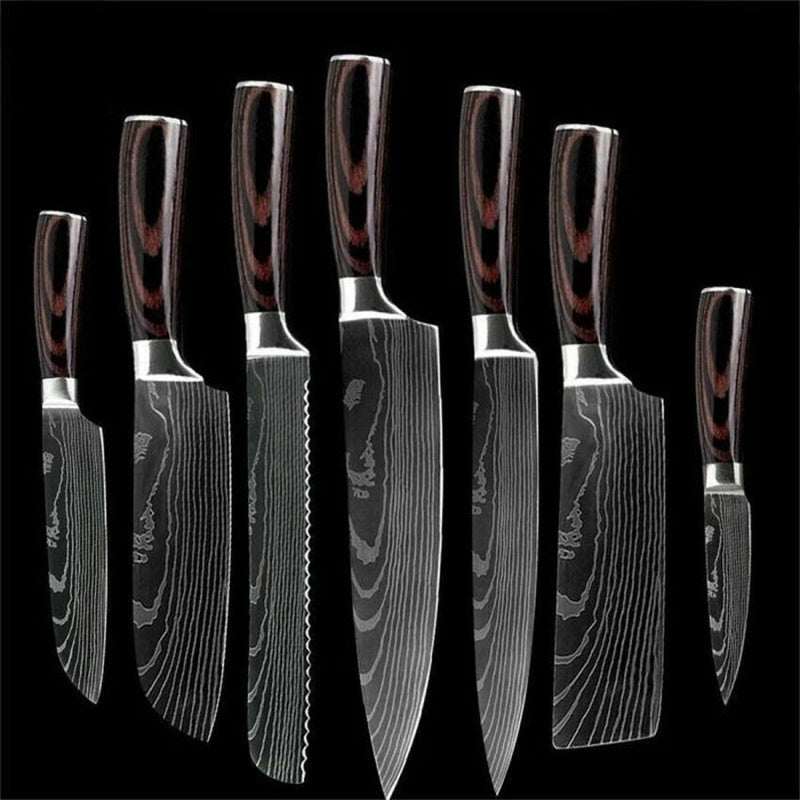 Japanese Chef Knives, Professional Kitchen Knife Set, Stainless Steel Professional Chef Knife Set