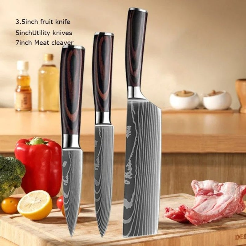 Japanese Chef Knives, Professional Kitchen Knife Set, Stainless Steel Professional Chef Knife Set