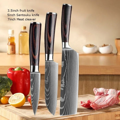 Japanese Chef Knives, Professional Kitchen Knife Set, Stainless Steel Professional Chef Knife Set