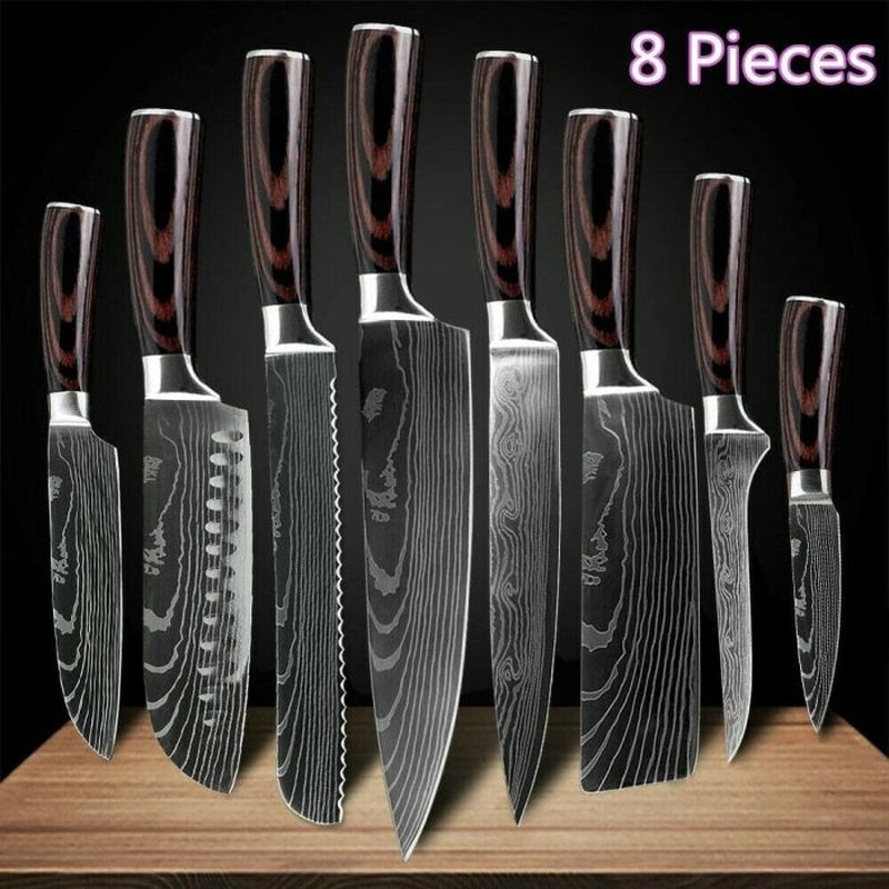 Japanese Chef Knives, Professional Kitchen Knife Set, Stainless Steel Professional Chef Knife Set