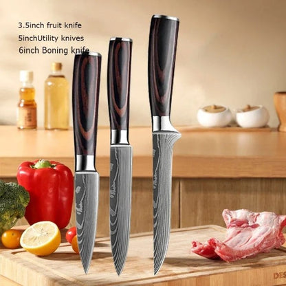 Japanese Chef Knives, Professional Kitchen Knife Set, Stainless Steel Professional Chef Knife Set
