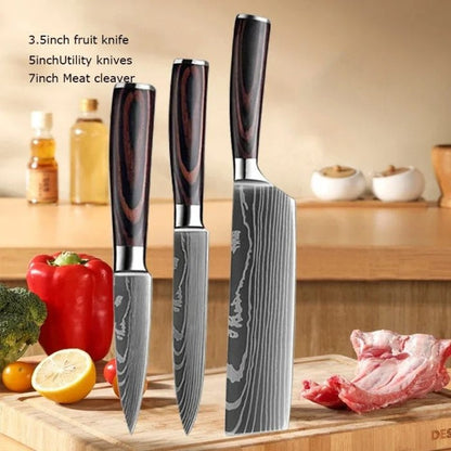 Japanese Chef Knives, Professional Kitchen Knife Set, Stainless Steel Professional Chef Knife Set