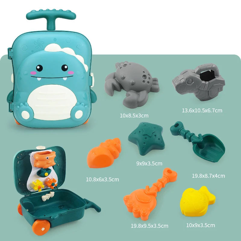 Kids Beach Toy Set, Sand and Water Play, BPA-Free Plastic, Variety of Tools & Shapes, Safe for Ages 2+