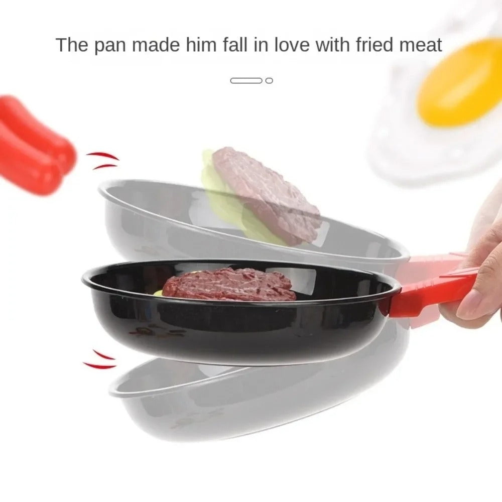 Kitchen Food Toys with Realistics 8PCS Kitchenware, Simulating Cooking Food, Safe for Ages 3+