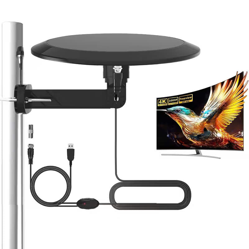 Long-Range Outdoor HDTV Antenna for Ultra-Clear Signal Reception with 4K HD, 360° Reception, Safe Material and Easy Setup