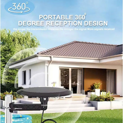 Long-Range Outdoor HDTV Antenna for Ultra-Clear Signal Reception with 4K HD, 360° Reception, Safe Material and Easy Setup
