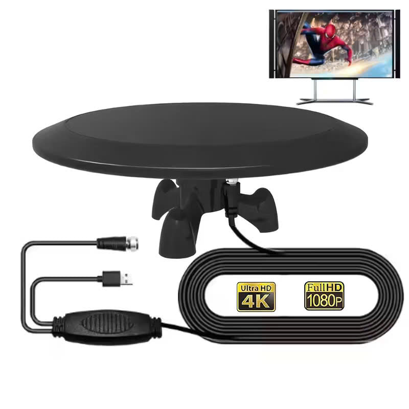 Long-Range Outdoor HDTV Antenna for Ultra-Clear Signal Reception with 4K HD, 360° Reception, Safe Material and Easy Setup