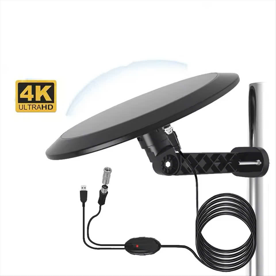 Long-Range Outdoor HDTV Antenna for Ultra-Clear Signal Reception with 4K HD, 360° Reception, Safe Material and Easy Setup