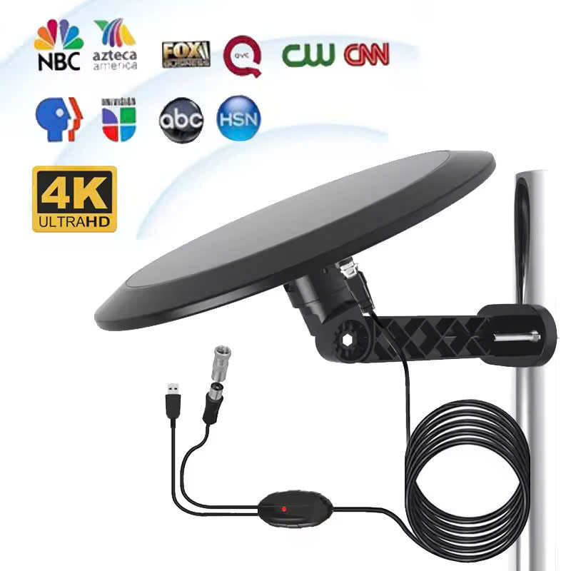 Long-Range Outdoor HDTV Antenna for Ultra-Clear Signal Reception with 4K HD, 360° Reception, Safe Material and Easy Setup