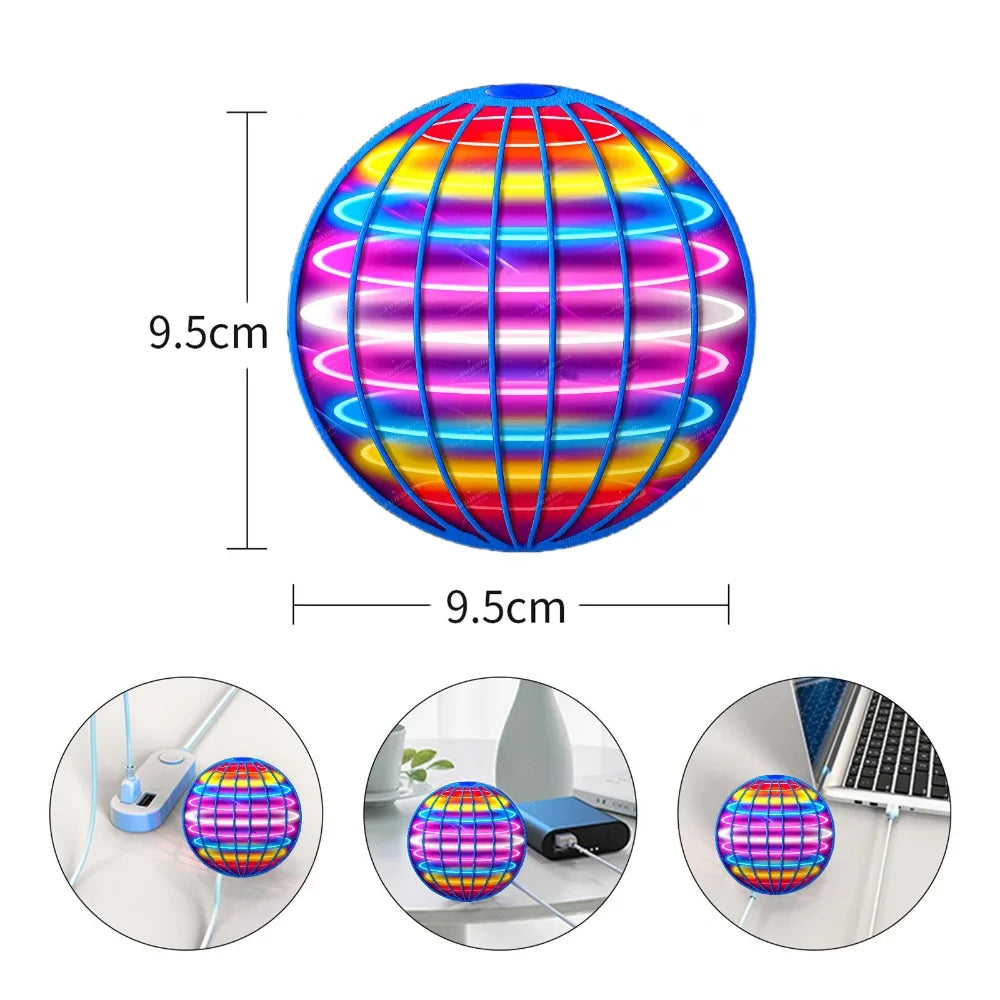 Magic Flying Orb Ball with LED Light, Boomerang Return and USB Rechargeable, Safe for Ages 6+