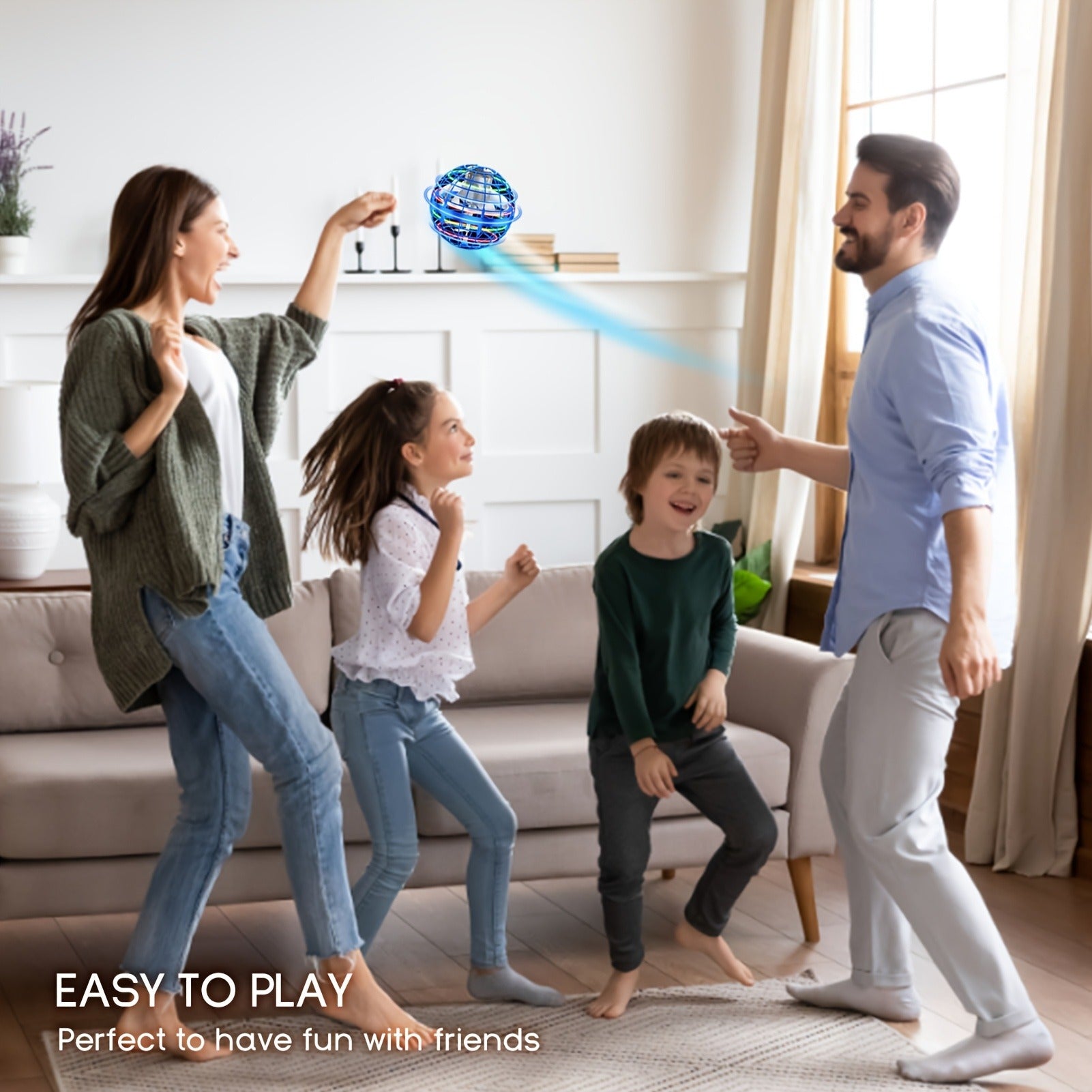Magic Flying Orb Ball with LED Light, Boomerang Return and USB Rechargeable, Safe for Ages 6+