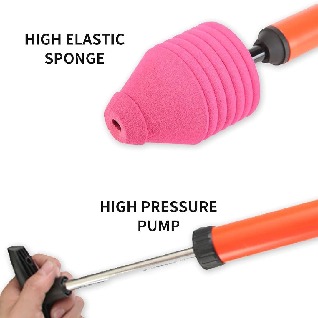 Manual Toilet Drain Unblocker, High Pressure Air Power, Reusable Plunger for Home Pipe Cleaning