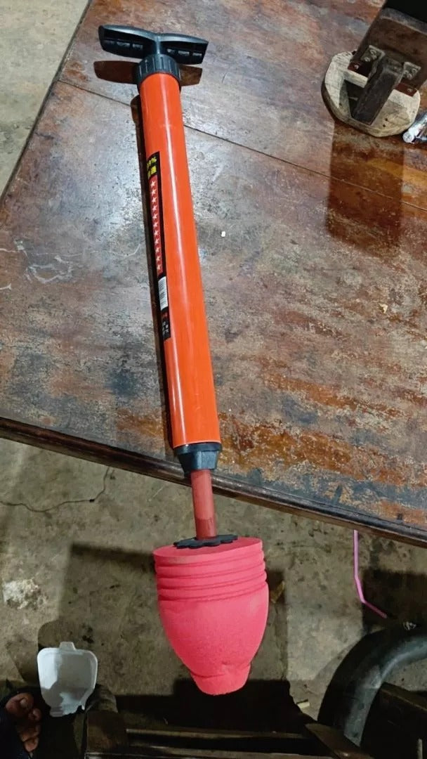 Manual Toilet Drain Unblocker, High Pressure Air Power, Reusable Plunger for Home Pipe Cleaning