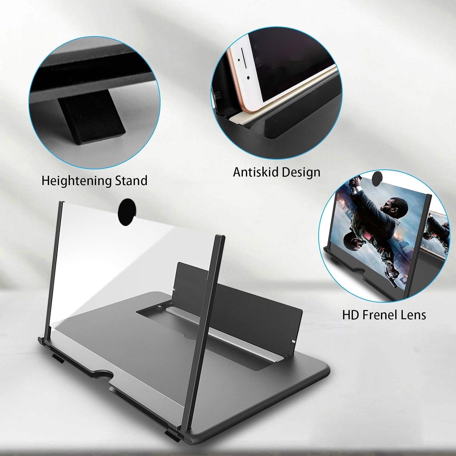 Mobile Phone Screen Magnifier - 3D Screen with HD Display, 3–4 Times Magnification