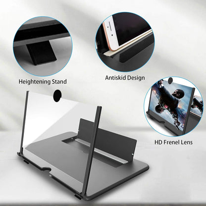 Mobile Phone Screen Magnifier - 3D Screen with HD Display, 3–4 Times Magnification