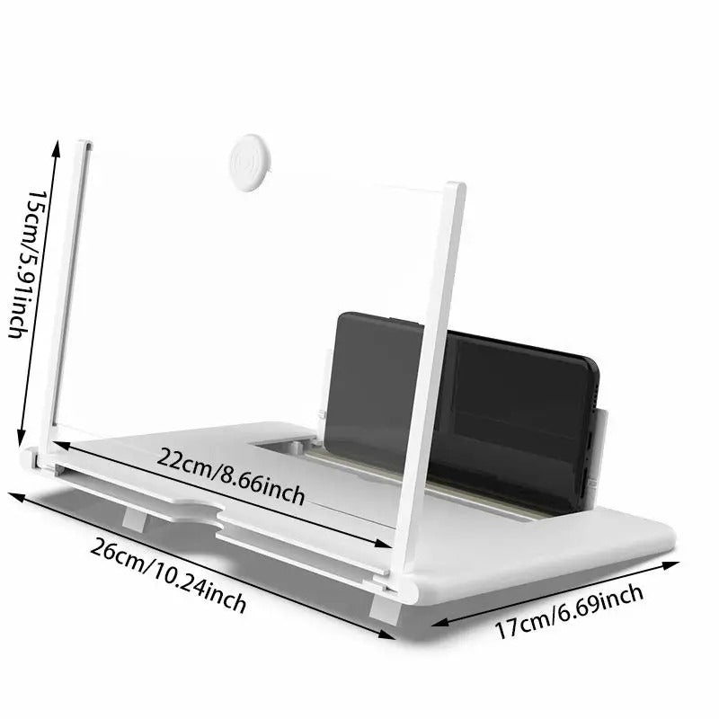 Mobile Phone Screen Magnifier - 3D Screen with HD Display, 3–4 Times Magnification