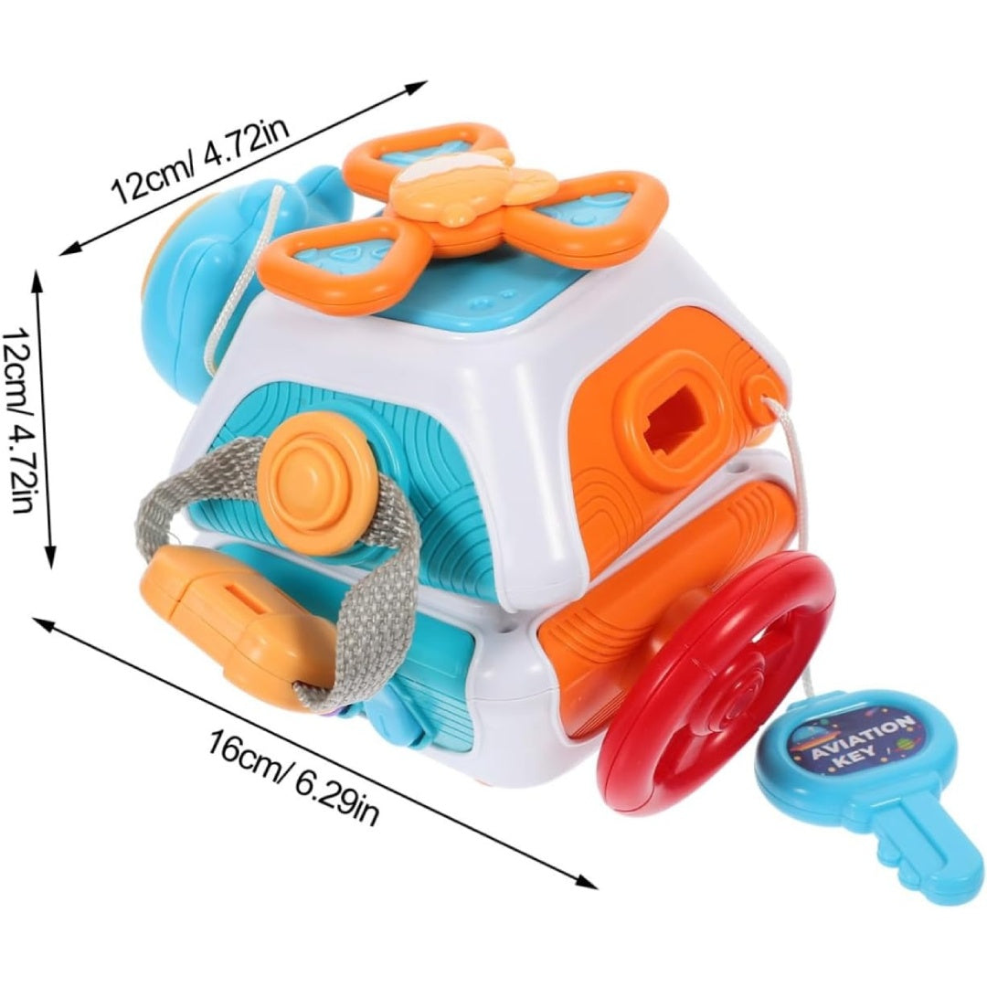 Montessori Busy Cube, Child-Friendly Wooden Sensory Toy, Fine Motor Skill Development, Safe for Ages 2+