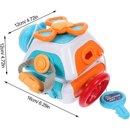 Montessori Busy Cube, Child-Friendly Wooden Sensory Toy, Fine Motor Skill Development, Safe for Ages 2+