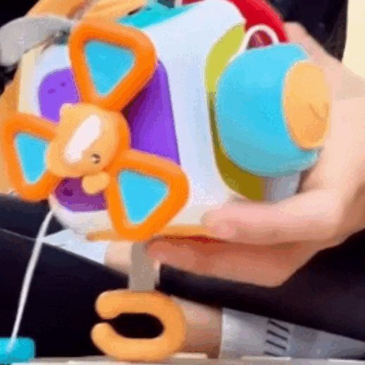 Montessori Busy Cube, Child-Friendly Wooden Sensory Toy, Fine Motor Skill Development, Safe for Ages 2+
