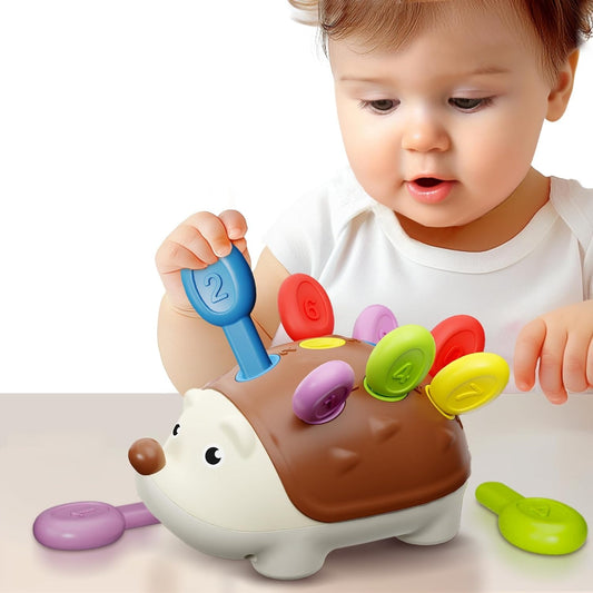 Montessori Hedgehog Learning Toy with Focus and Concentration training, Durable ABS material, Safe for Month 18+