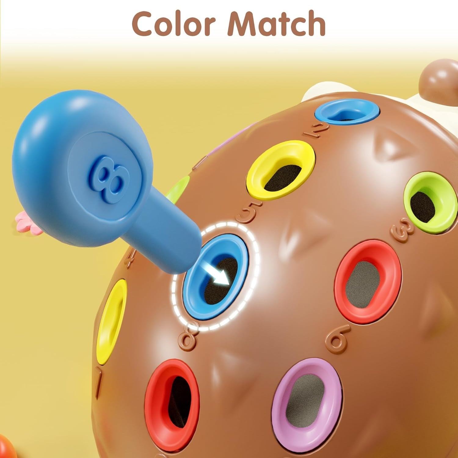 Montessori Hedgehog Learning Toy with Focus and Concentration training, Durable ABS material, Safe for Month 18+