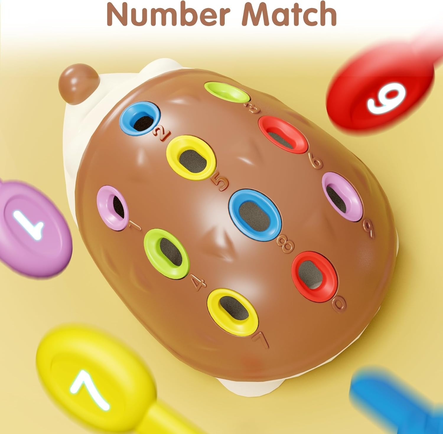 Montessori Hedgehog Learning Toy with Focus and Concentration training, Durable ABS material, Safe for Month 18+
