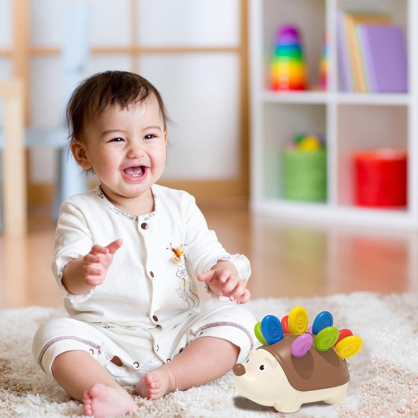Montessori Hedgehog Learning Toy with Focus and Concentration training, Durable ABS material, Safe for Month 18+