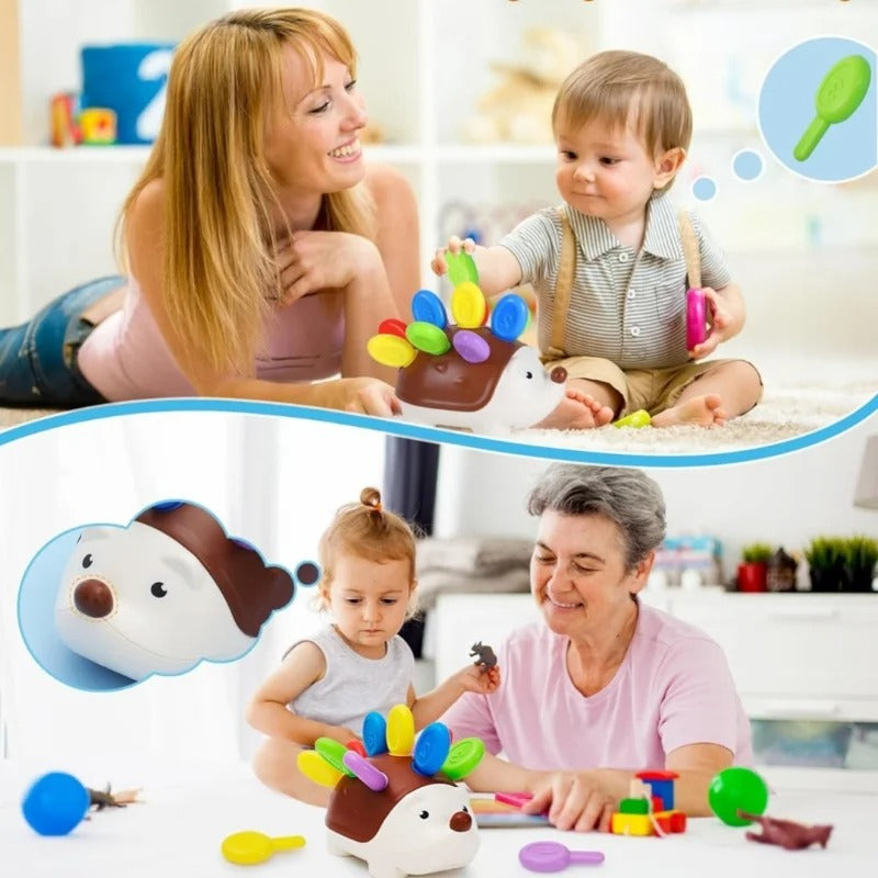 Montessori Hedgehog Learning Toy with Focus and Concentration training, Durable ABS material, Safe for Month 18+