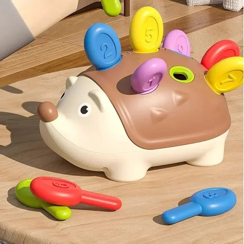 Montessori Hedgehog Learning Toy with Focus and Concentration training, Durable ABS material, Safe for Month 18+