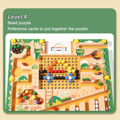 Montessori Magnetic Maze Toy, Develops Counting, Logic & Motor Skills, Safe for Kids Aged 3+