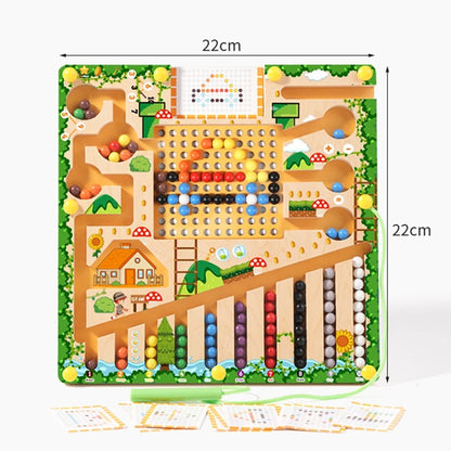 Montessori Magnetic Maze Toy, Develops Counting, Logic & Motor Skills, Safe for Kids Aged 3+